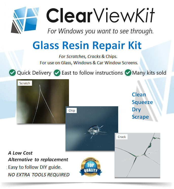 Glass Resin Repair kit Scratch Crack Chip Glass & Car Windowscreens