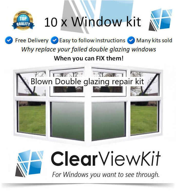 10 x Window kit Clear your failed UPVC double glazing window Clears Condensation