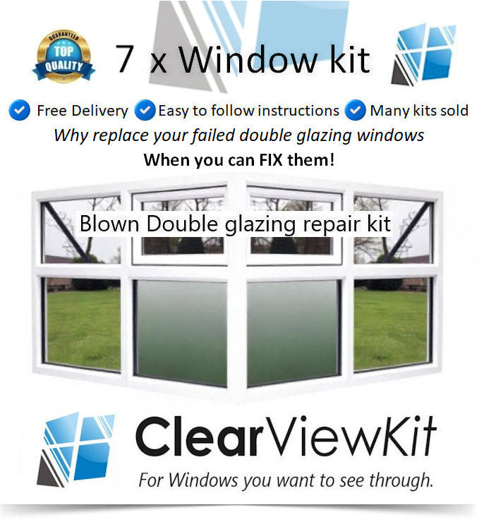 7 x Window kit Clear your failed UPVC double glazing window Clears Condensation