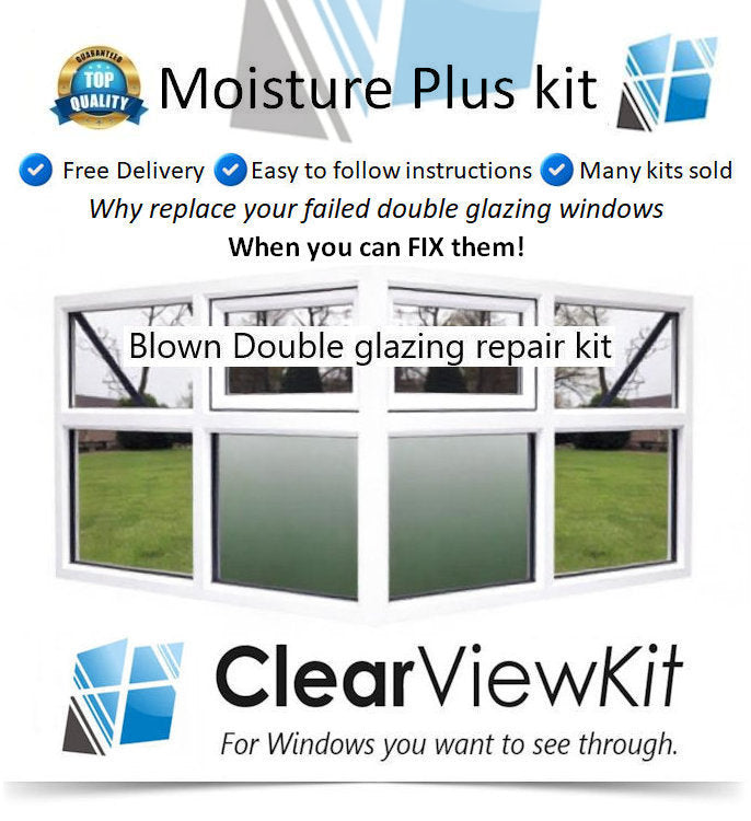 Moisture Plus 2 x Window Clear your failed UPVC double glazing window Clears Condensation