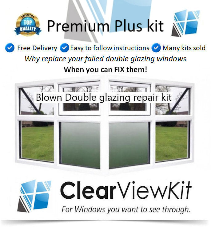 Premium Plus 4 x Window kit + PPE Clear your failed UPVC double glazing window Clears Condensation