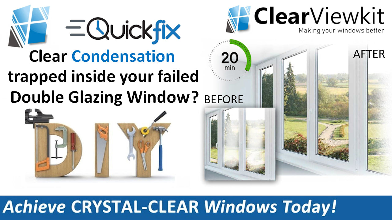 2 x Window kit repair kit Clears trapped condensation