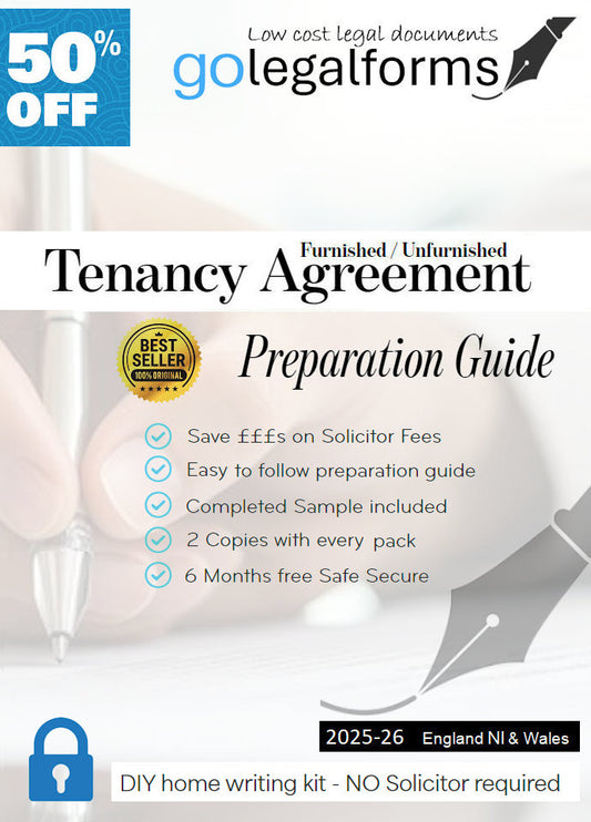 Tenancy Agreement  furnished / unfurnished  Home DIY Writing Pack