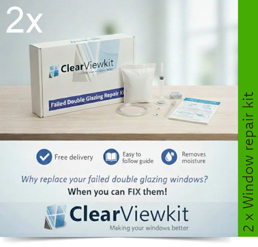 2 x Window kit repair kit Clears trapped condensation