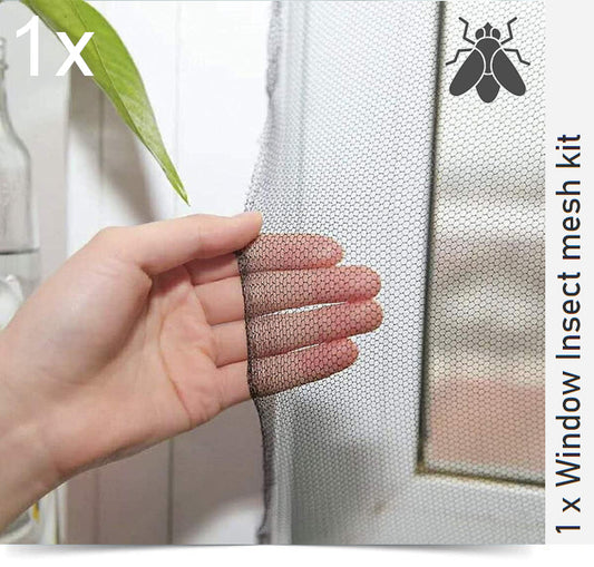 1 X Fly & Insect Mesh Screen Large Window - Cut To Size - 1.3mx1.5m